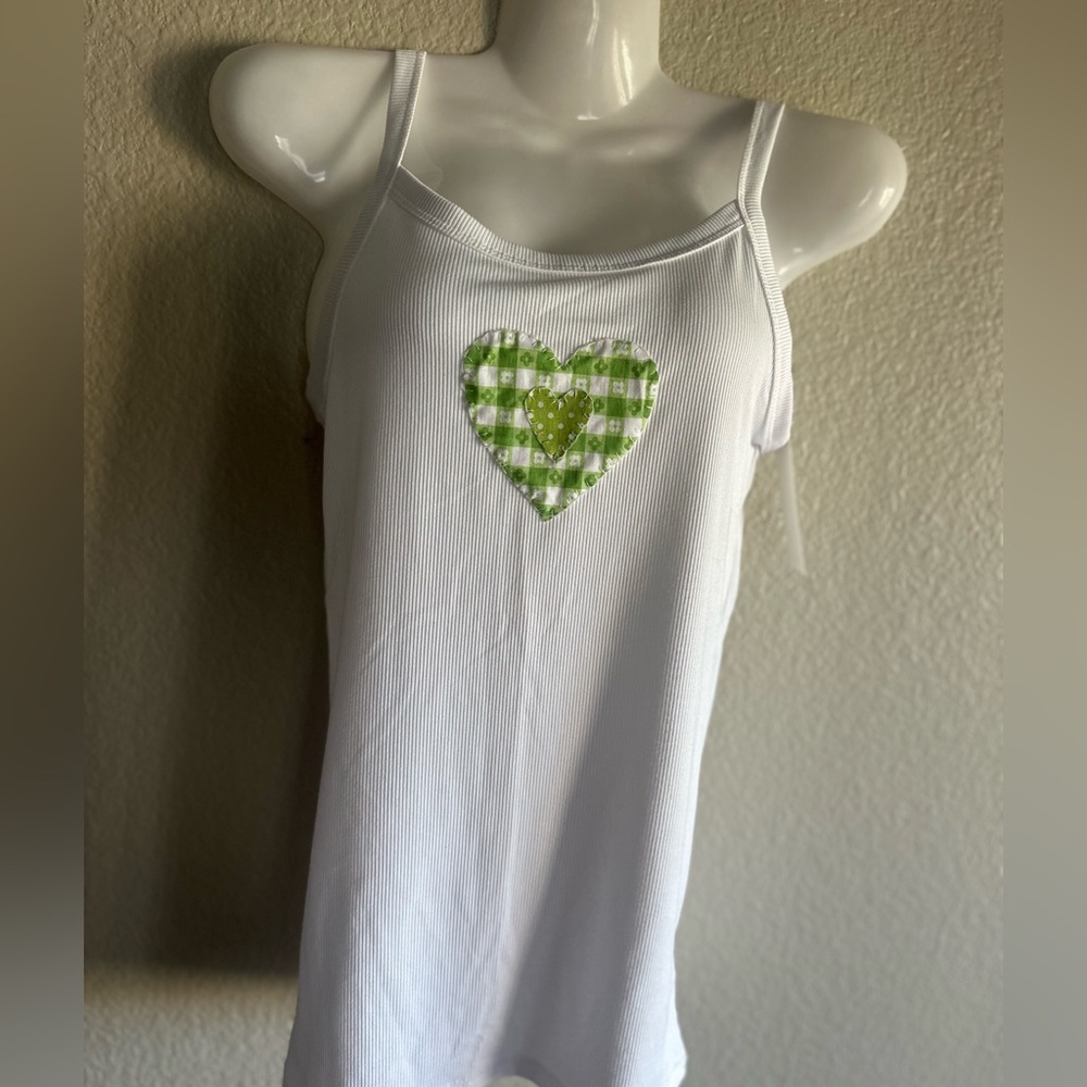 Hand sewn heart tank top